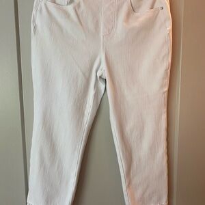 Chic white Cropped Pants